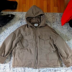Uniqlo White Mountaineering Oversized Parka Jacket Small Brown